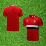 Maillot Polo Manchester United 2021-2022 Rouge