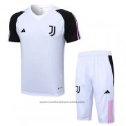 Ensemble Survetement Juventus Manche Courte 23-24 Blanc - Pantalon Corto