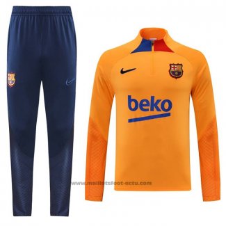 Ensemble Survetement Sweat FC Barcelone 2022-2023 Orange