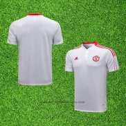 Maillot Polo Manchester United 2021-2022 Blanc