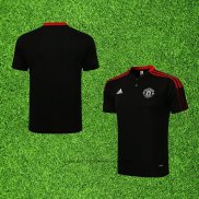 Maillot Polo Manchester United 2021-2022 Noir