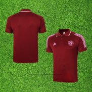 Maillot Polo Manchester United 2020-2021 Rouge