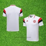 Maillot Polo Manchester United 2021-2022 Blanc et Rouge