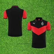 Maillot Polo Milan AC 2022-2023 Noir et Rouge