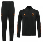 Ensemble Survetement Veste Juventus 2020-2021 Noir et Orange